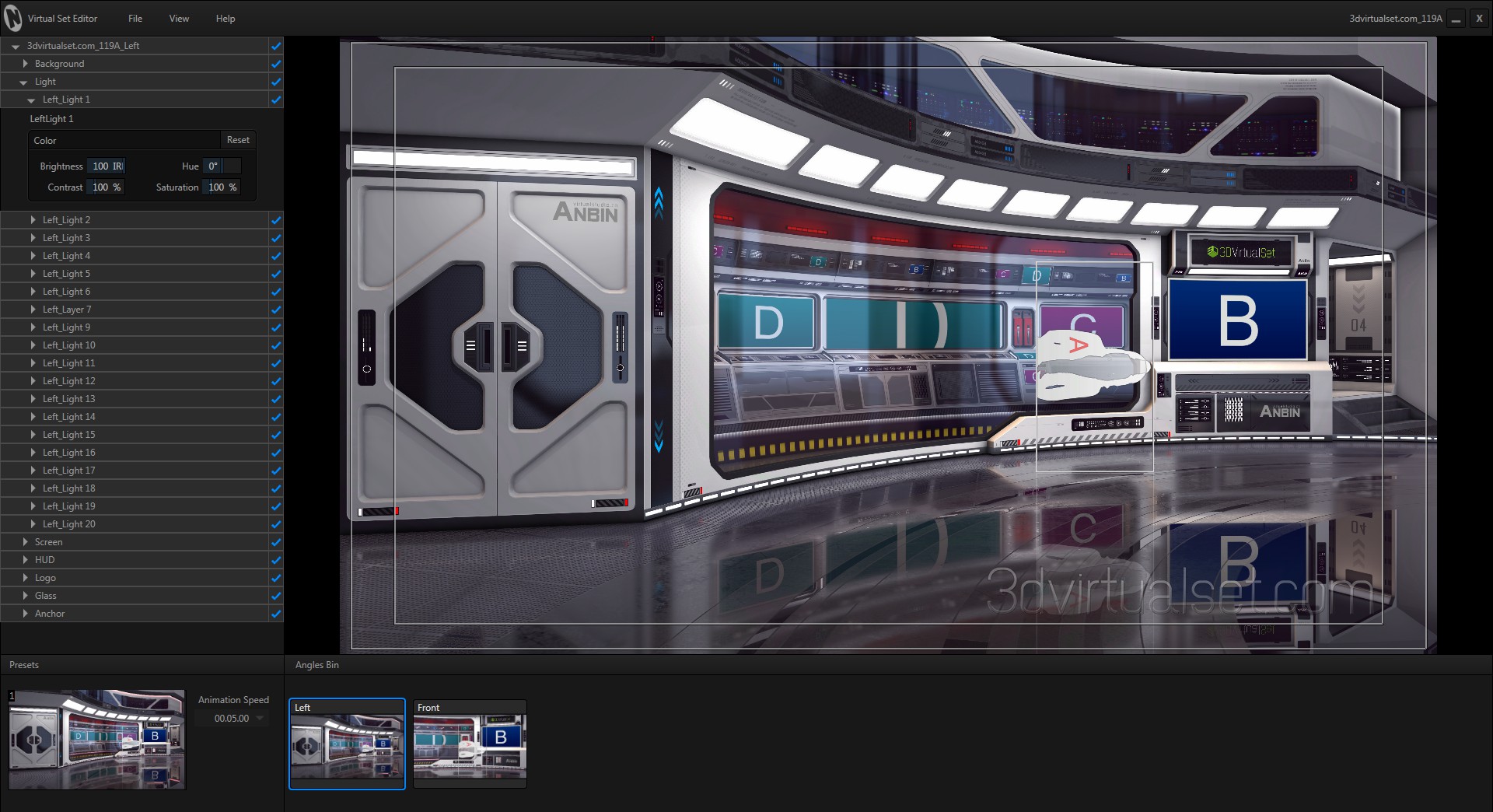 Virtual Set 119A for NewTek TriCaster Virtual Set Editor Templates